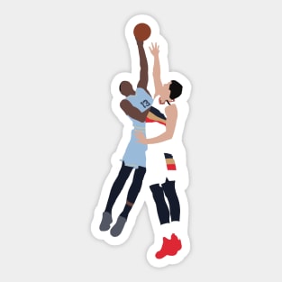 Jaren Jackson Jr Dunk Over Nikola Mirotic Sticker